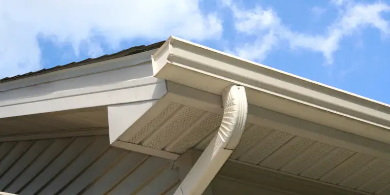 Exterior siding being professionally pressure washed