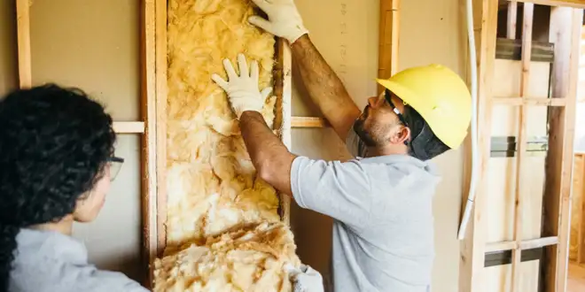 Insulation material fitted inside a Collingwood attic